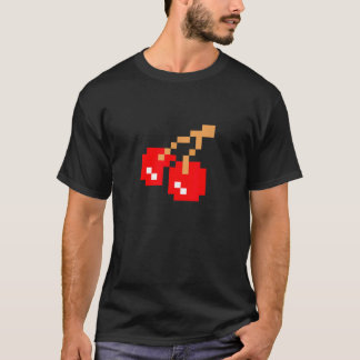 Kersen Kersen Pixel 8 bit Arcade Game Matching C T-shirt