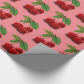 Kersen Kersenprint Retro Vintage Cadeaupapier (Hoek)