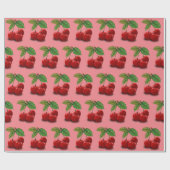 Kersen Kersenprint Retro Vintage Cadeaupapier (Vlak)
