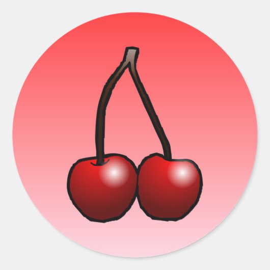 Kersen - Klassieke Sticker (Voorkant)