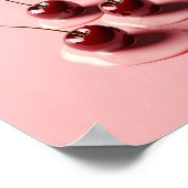 Kersen Kunstprint, Moderne Roze Esthetische Muurde Poster (Hoek)