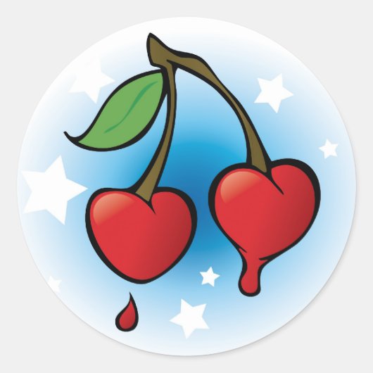 Kersen Liefde - Sticker (Voorkant)