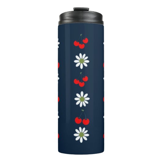Kersen & Madeliefjes  Thermosbeker (Voorkant)