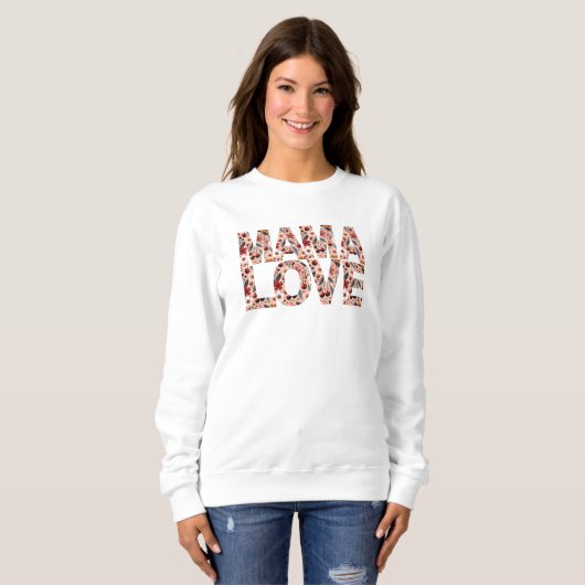 Kersen Mama Love Typography Sweatshirt (Voorkant volledig)