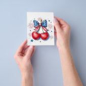 Kersen met Coquette Bow 4 juli Amerikaans Flyer (Hand)