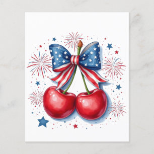 Kersen met Coquette Bow 4 juli Amerikaans Flyer