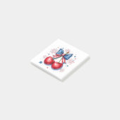 Kersen met Coquette Strik 4 juli Amerikaans Post-it® Notes (Schuin)