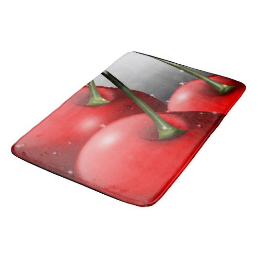 Kersen met dauwdruppels badmat (Gekanteld)