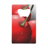 Kersen met dauwdruppels creditkaart flessenopener (Achterkant)