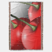 Kersen met dauwdruppels deken (Voorkant Verticaal)