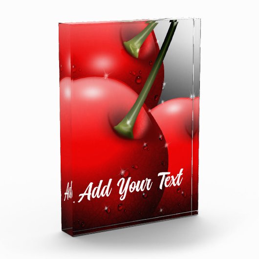 Kersen met dauwdruppels fotoblokken (Links)