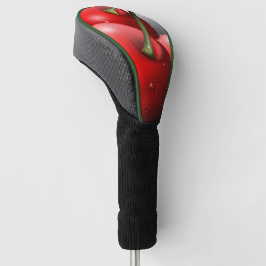 Kersen met dauwdruppels golfheadcover (Schuin)