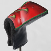 Kersen met dauwdruppels golfheadcover (3/4 voorkant)