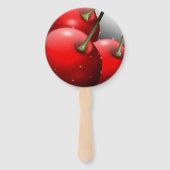 Kersen met dauwdruppels handwaaier (Achterkant)