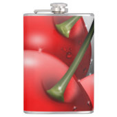 Kersen met dauwdruppels heupfles (Voorkant)