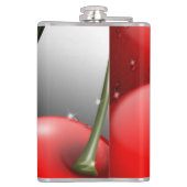 Kersen met dauwdruppels heupfles (Achterkant)