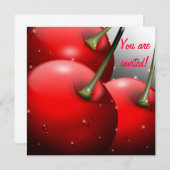 Kersen met dauwdruppels kaart (Voorkant / Achterkant)