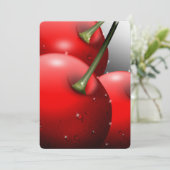 Kersen met dauwdruppels kaart (Staand voorkant)