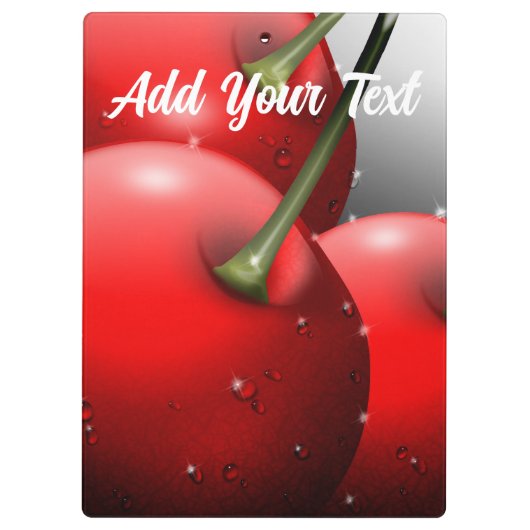 Kersen met dauwdruppels klembord (Achterkant)