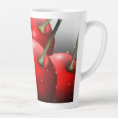 Kersen met dauwdruppels latte mok (Rechts)