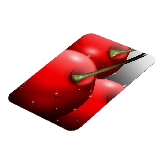 Kersen met dauwdruppels magneet (Linkerzijde)