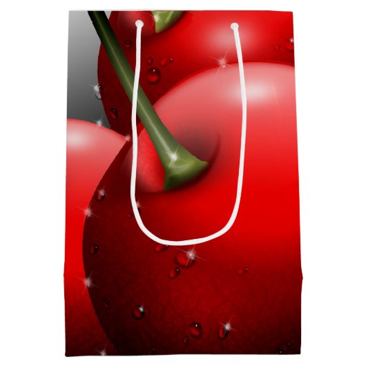 Kersen met dauwdruppels medium cadeauzakje (Achterkant)