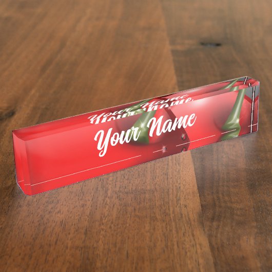 Kersen met dauwdruppels naambordje (Zijkant)