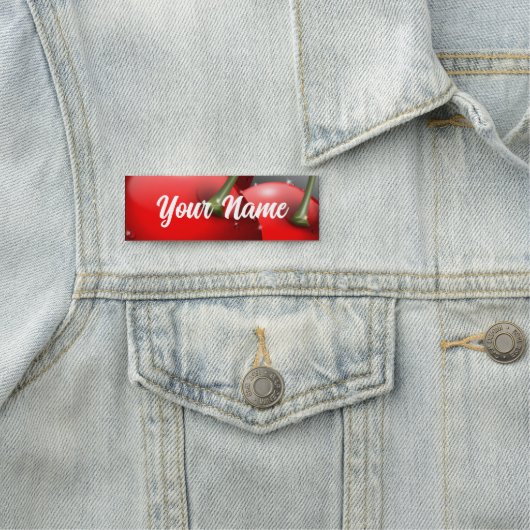 Kersen met dauwdruppels naamplaatje (In situ)