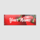 Kersen met dauwdruppels naamplaatje (Voorkant)