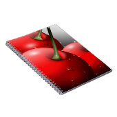 Kersen met dauwdruppels notitieboek (Rechterzijde)