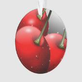 Kersen met dauwdruppels ornament (voorkant)