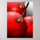 Kersen met dauwdruppels poster (Voorkant)