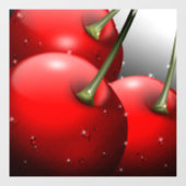 Kersen met dauwdruppels raamsticker (Vel)