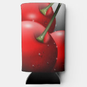 Kersen met dauwdruppels seltzer blikjeskoeler (Achterkant)