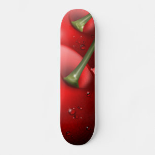 Kersen met dauwdruppels skateboard