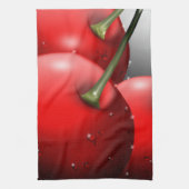 Kersen met dauwdruppels theedoek (Verticaal)