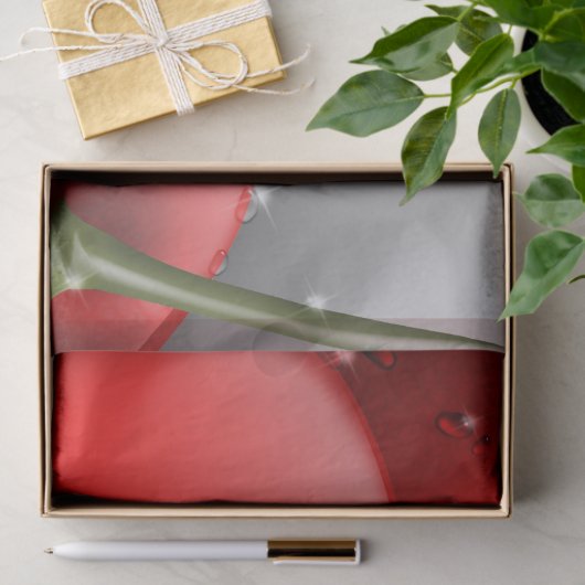 Kersen met dauwdruppels tissuepapier (Geschenk)