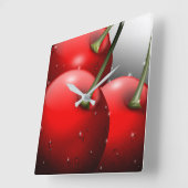 Kersen met dauwdruppels vierkante klok (Hoek)