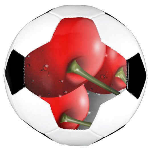 Kersen met dauwdruppels voetbal (Gedraaid)