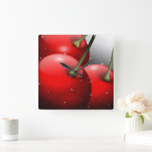 Kersen met dauwwandklok vierkante klok (Huis)