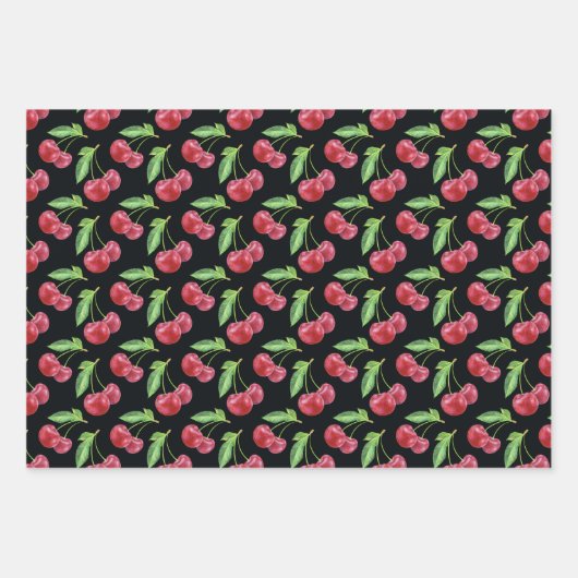 Kersen met een stem inpakpapier vel (Voorkant)