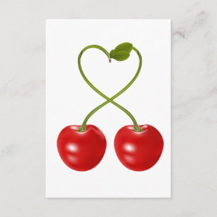 Kersen met messing-uitnodigingen kaart