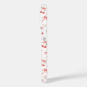 Kersen Met Rode Coquette Strikken Met Monogram Case-Mate iPhone Case (Achterkant / Links)