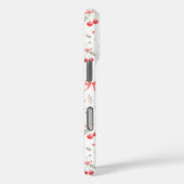 Kersen Met Rode Coquette Strikken Met Monogram Case-Mate iPhone Case (Achterkant / Rechts)
