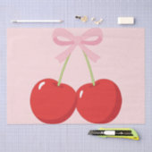 Kersen met roze strik Coquette Tissuepapier (Craft)