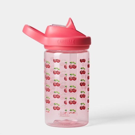 Kersen met smiley gezichten waterfles (Rechts)