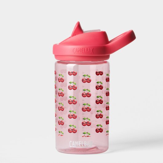 Kersen met smiley gezichten waterfles (Links)