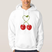 Kersen met stengels Mannen hoodie (Voorkant)