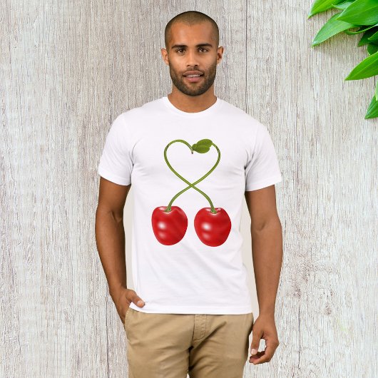 Kersen met stengels Mannen T-shirt