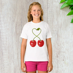 Kersen met stengels meisjes T-shirt